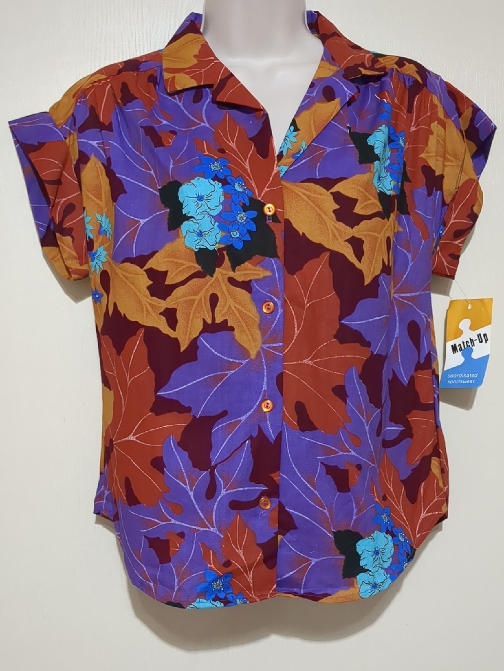 Vintage CALIFORNIA CONNECTION, INC. Floral Blouse Size Medium NWT
